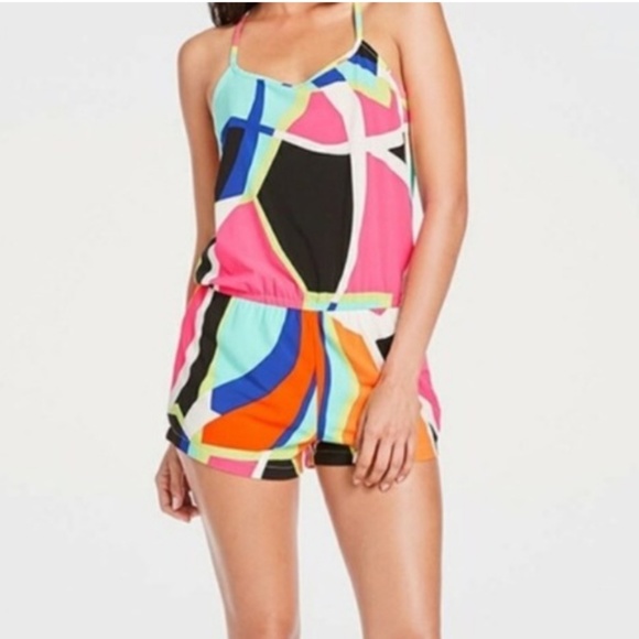 Fabletics Neema Multicolored Sleeveless Romper - Picture 2 of 8